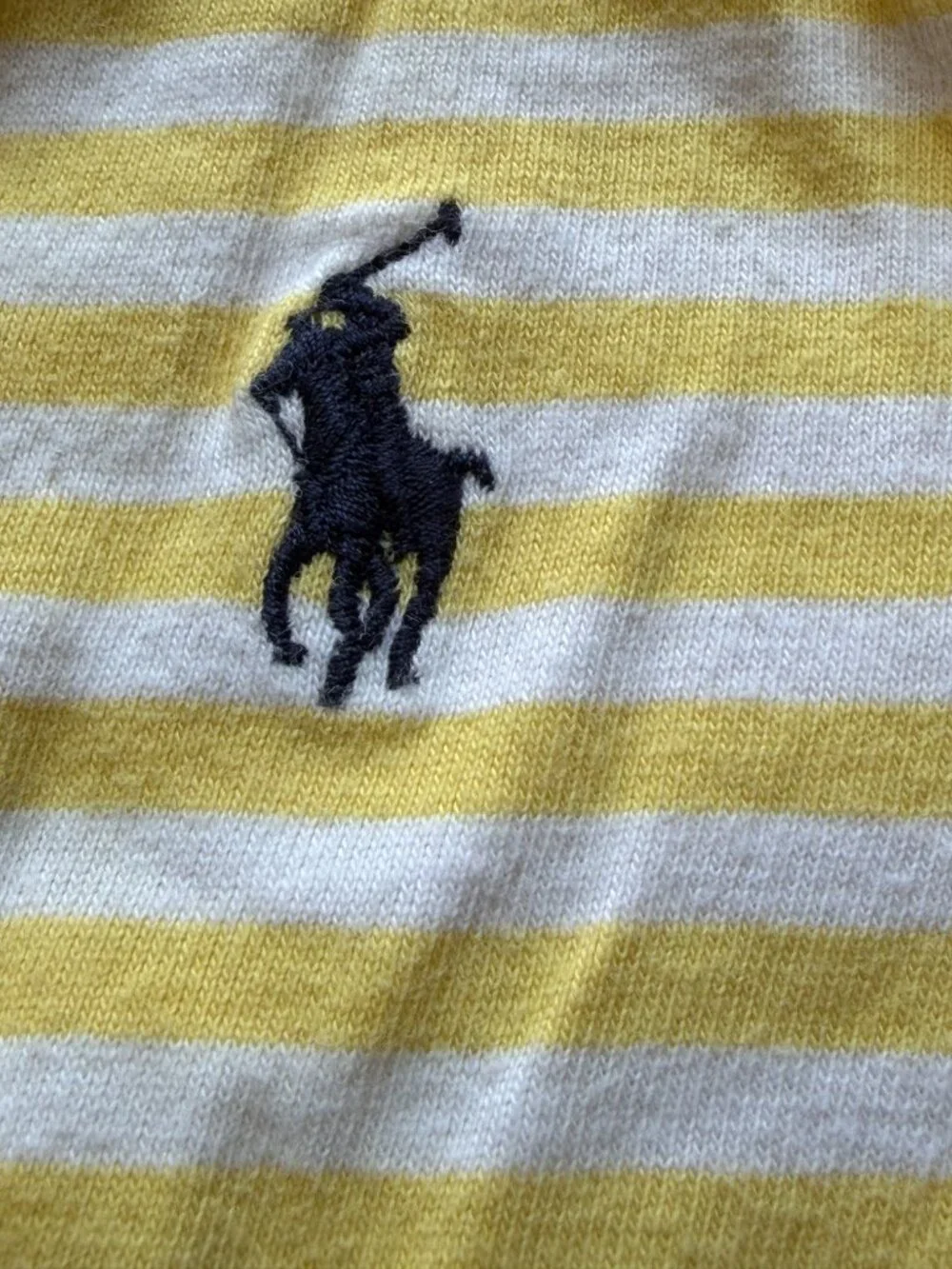 Polo Ralph Lauren Baby Yellow Striped Shortall Romper 3M Pony Logo